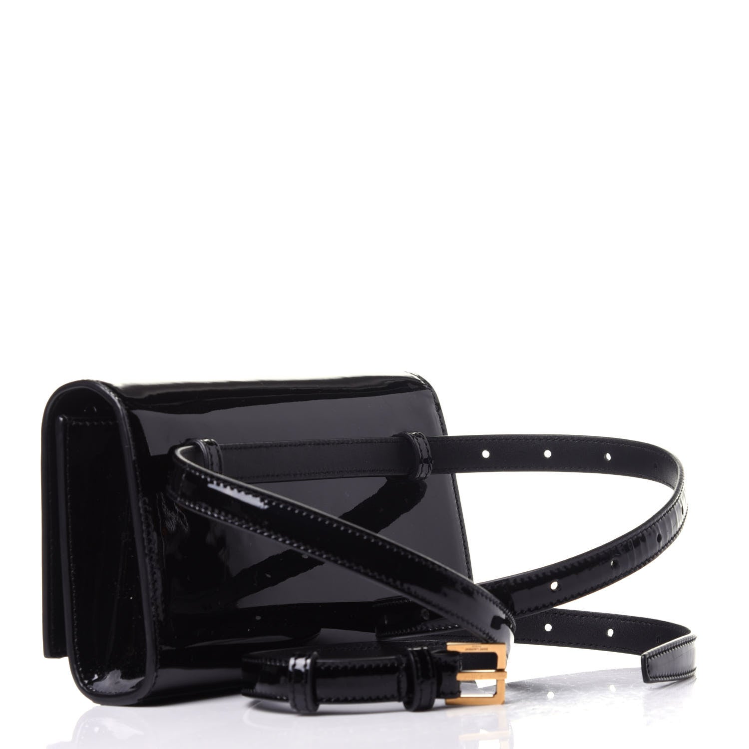 Saint Laurent Kate Black Patent Leather Monogram 85/34 Belt Bag