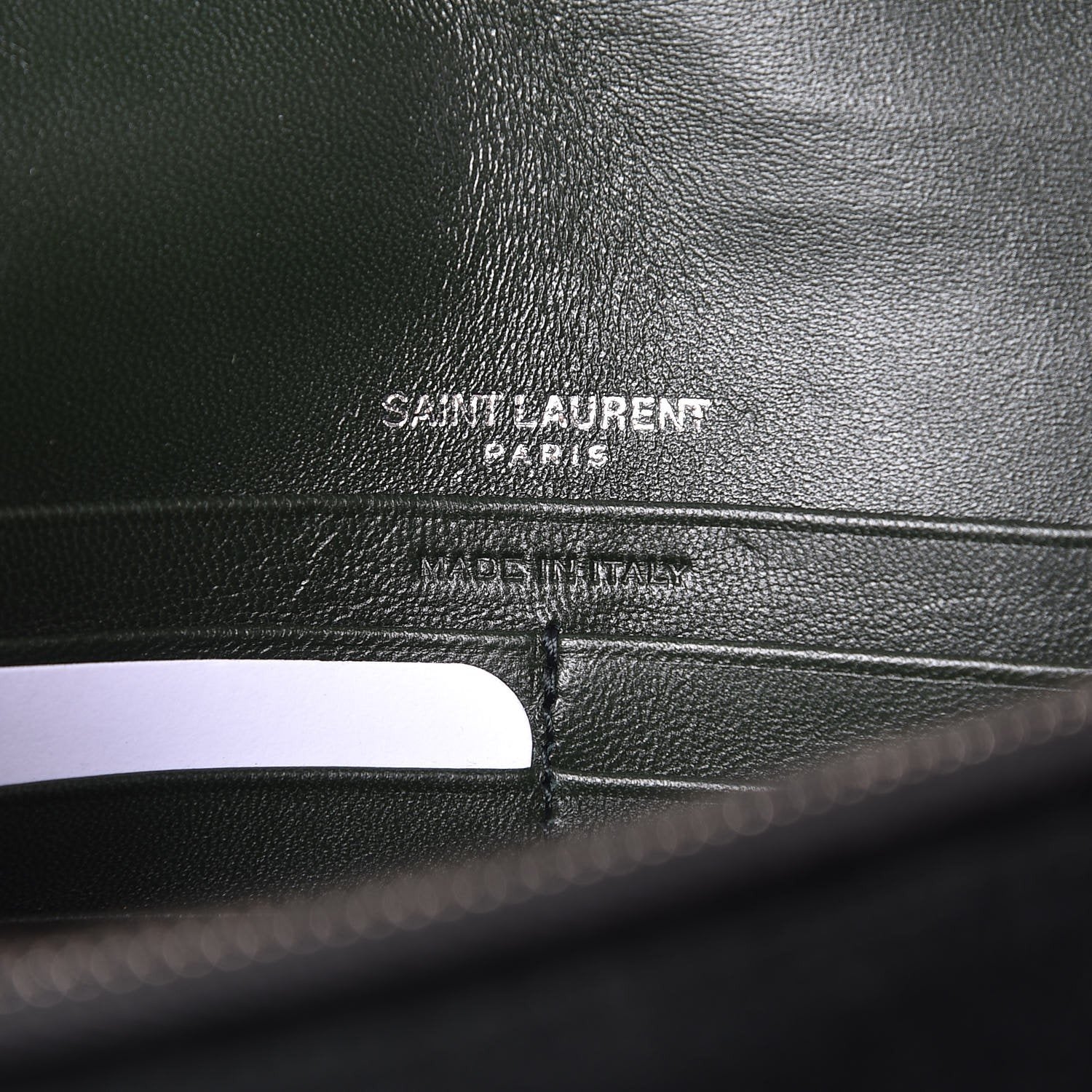 Saint Laurent Monogram Kate Tassel Crystal Green Velvet Cross Body