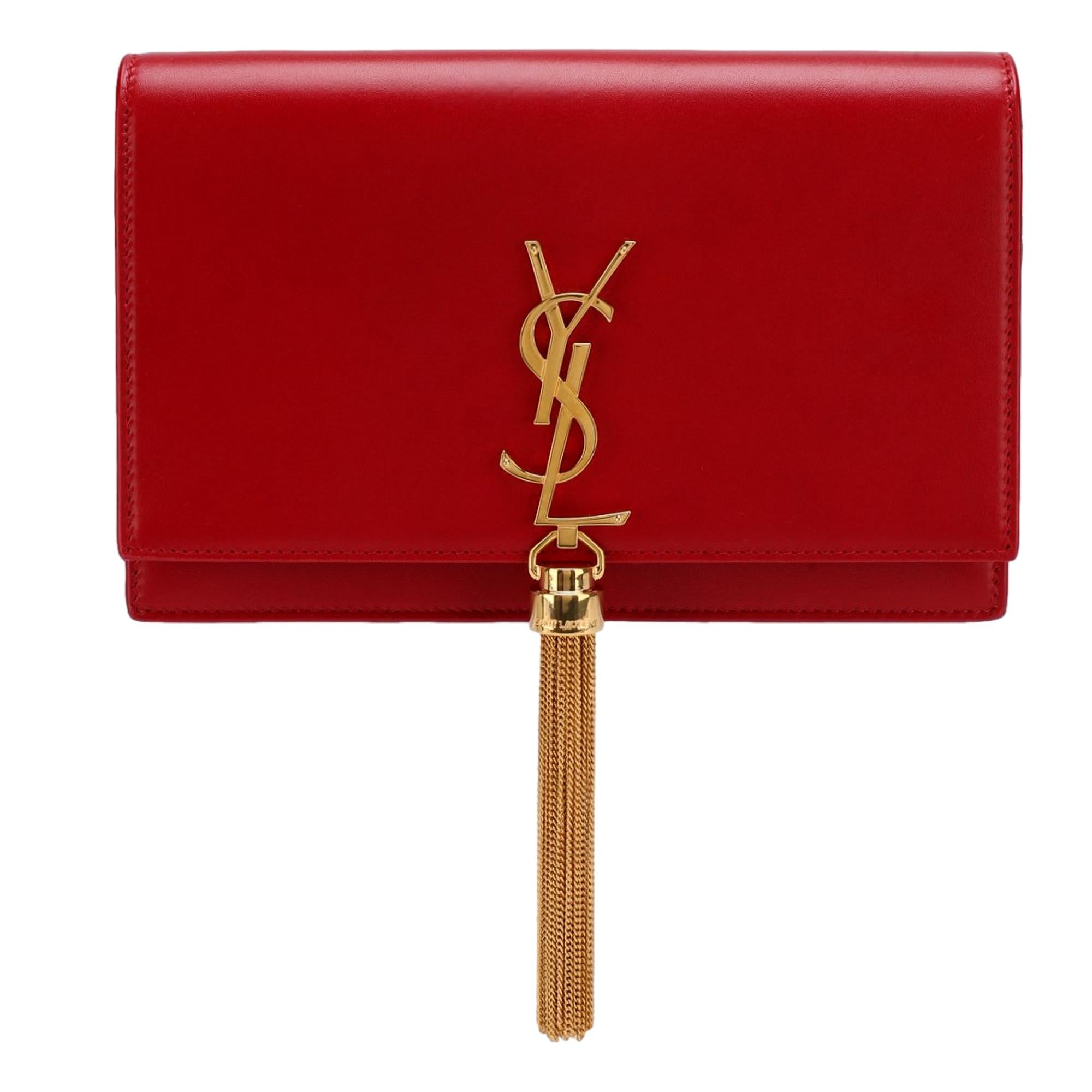 Saint Laurent Kate Tassel Bag Liptick Red