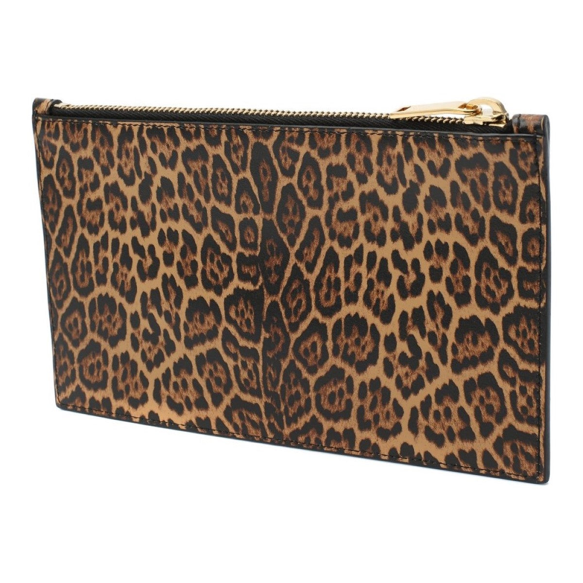 Saint Laurent Leopard Printed Calfskin Leather Small Pouch