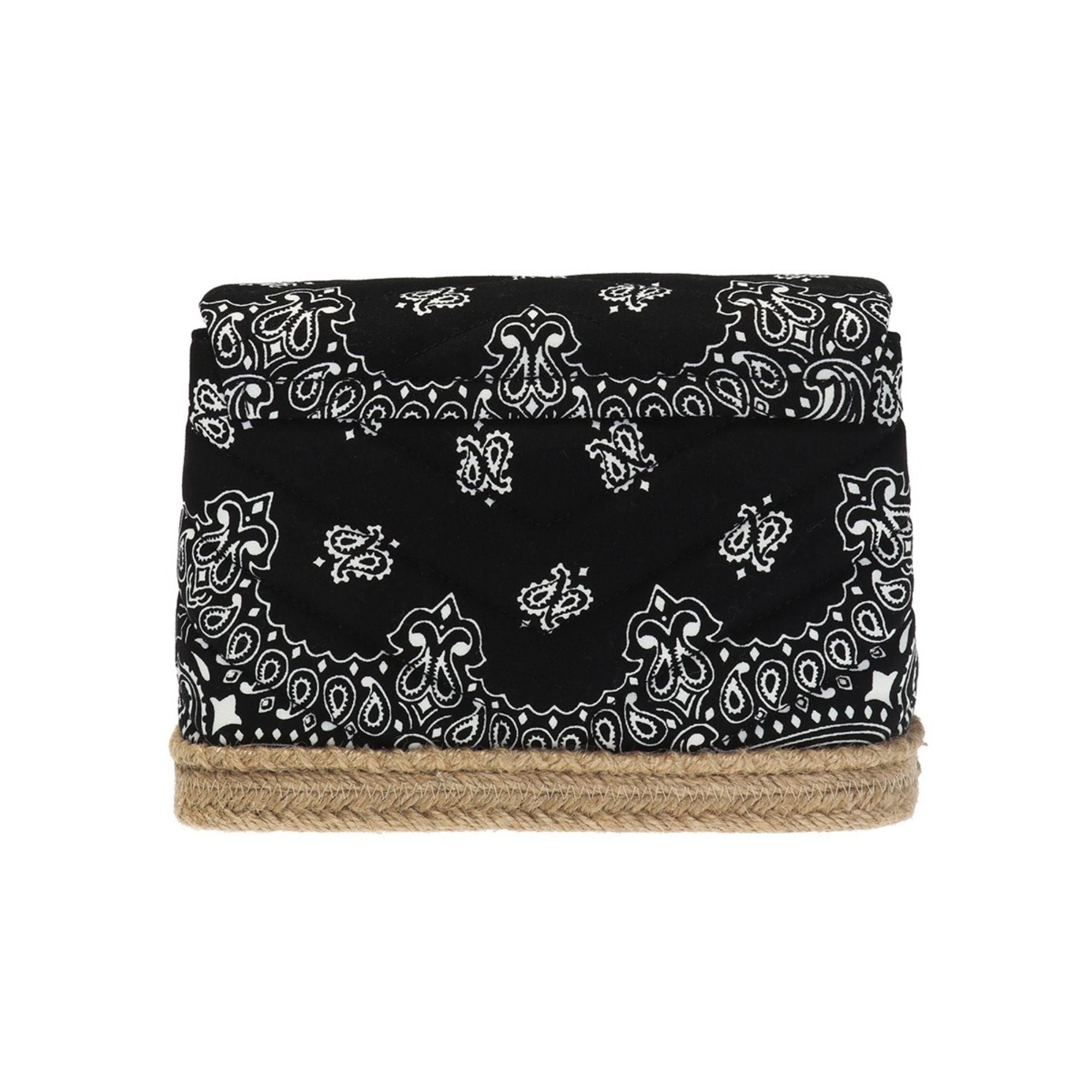 Saint Laurent Loulou Black Paisley Quilted Small Cross Body Bag