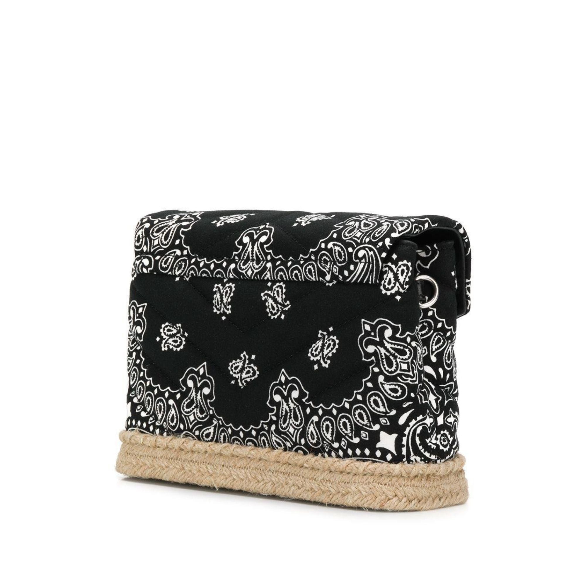 Saint Laurent Loulou Black Paisley Quilted Small Cross Body Bag