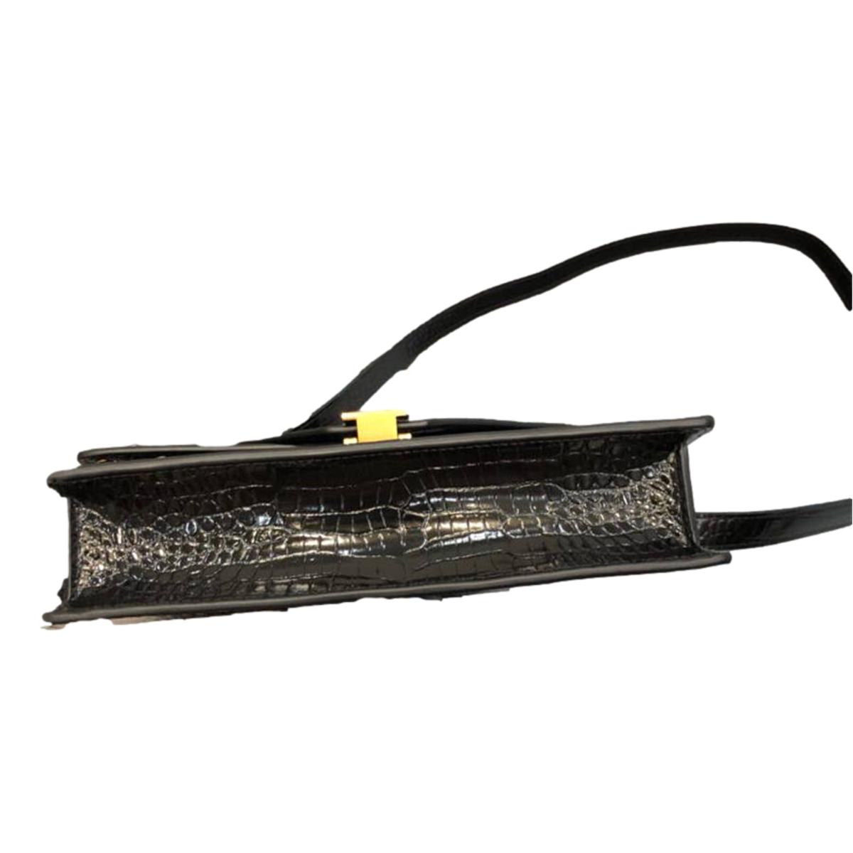 Saint Laurent Margaux Crocodile Leather Crossbody Bag