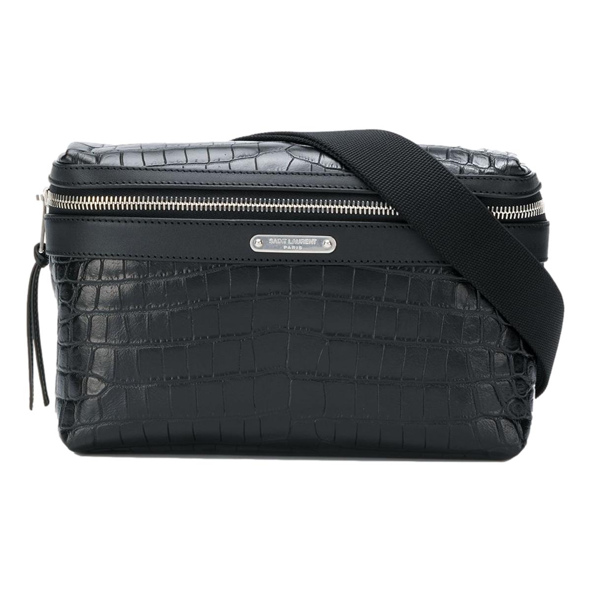 Saint Laurent Marisupio Croc Print Belt Bag