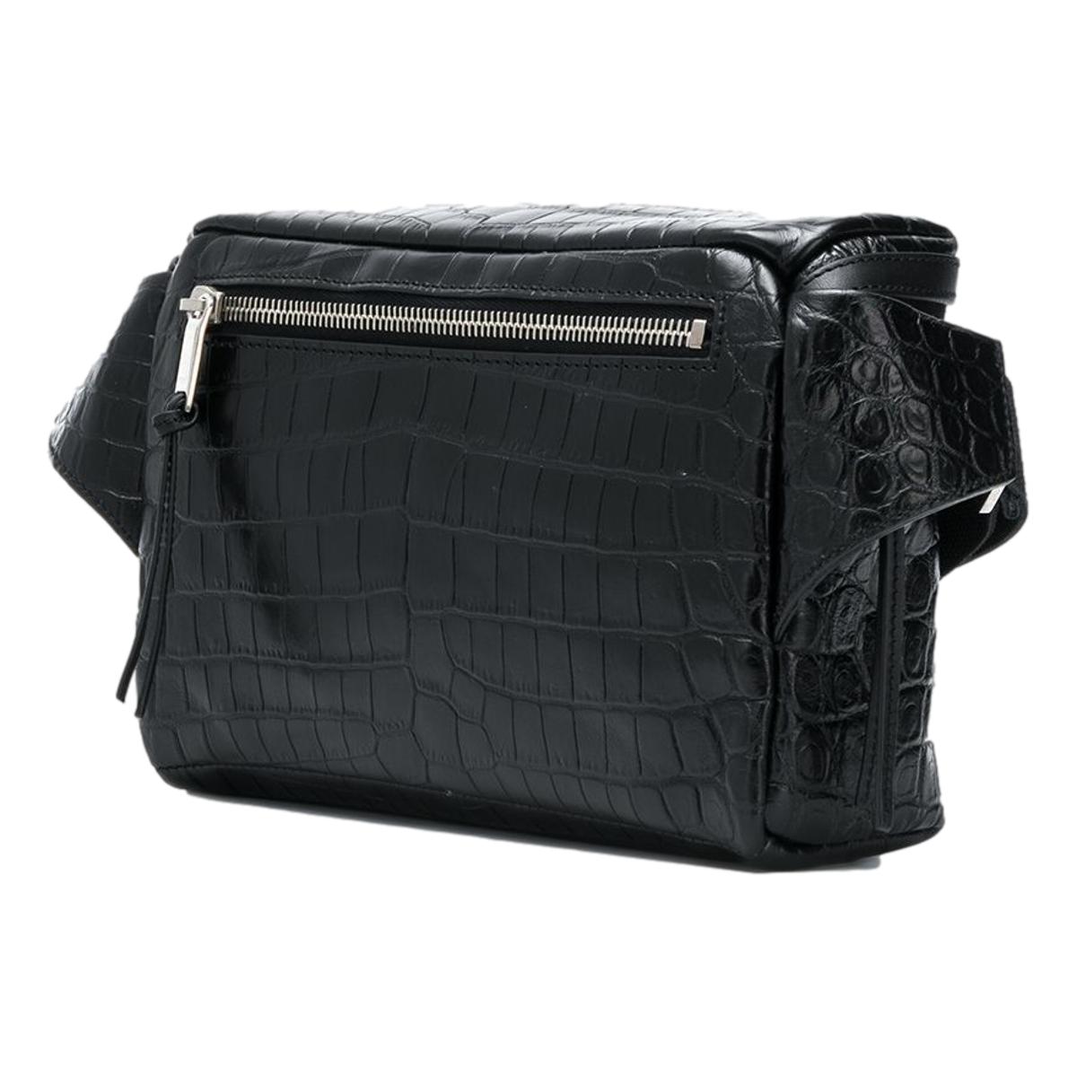 Saint Laurent Marisupio Croc Print Belt Bag