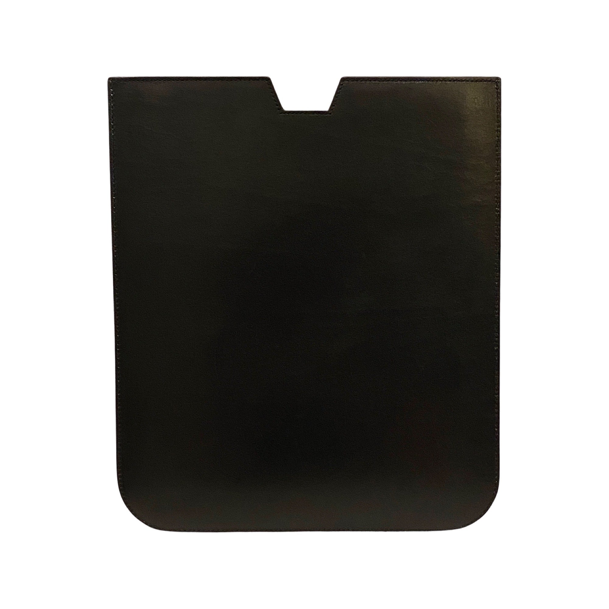 Saint Laurent Paris Logo Smooth Black Calfskin Leather iPad Sleeve