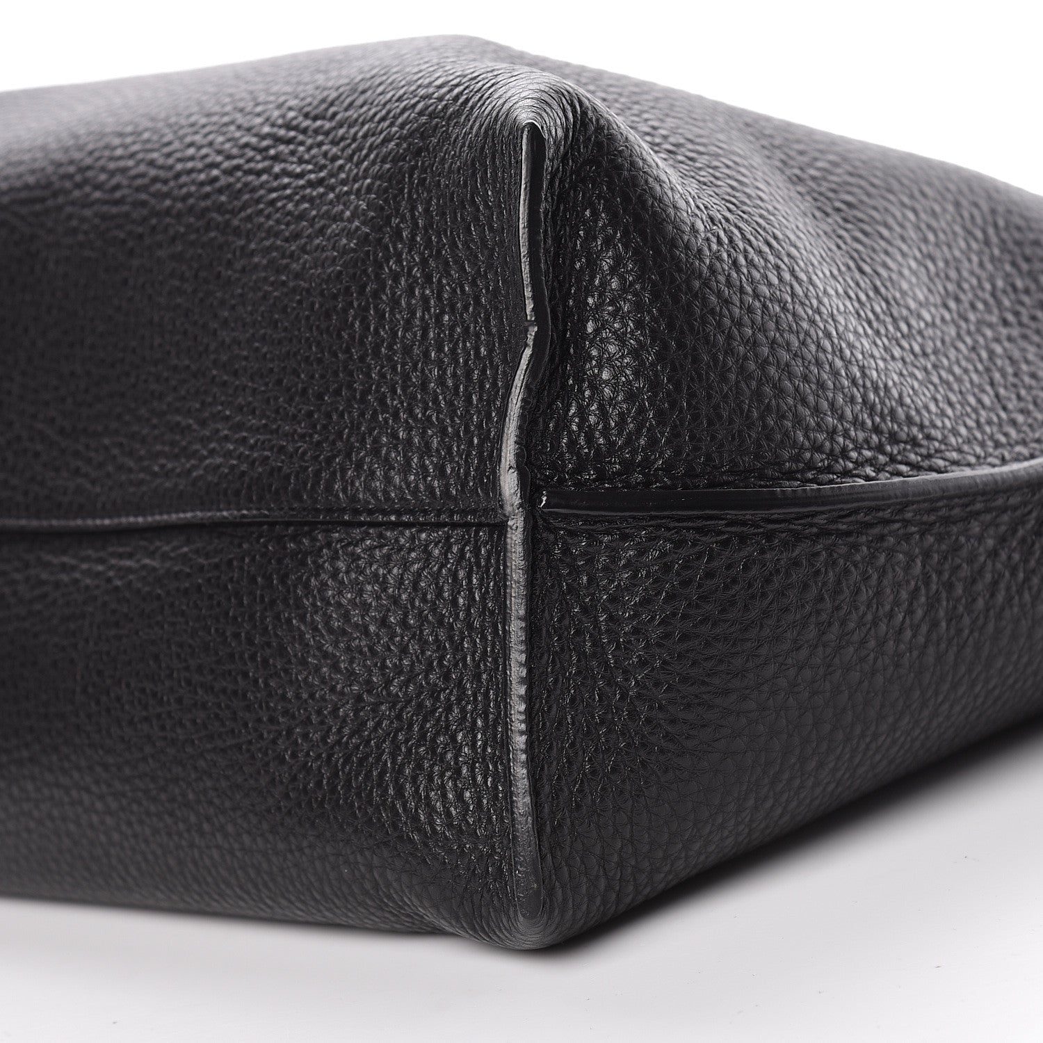 Saint Laurent Patti Black Grained Calfskin Leather Tote