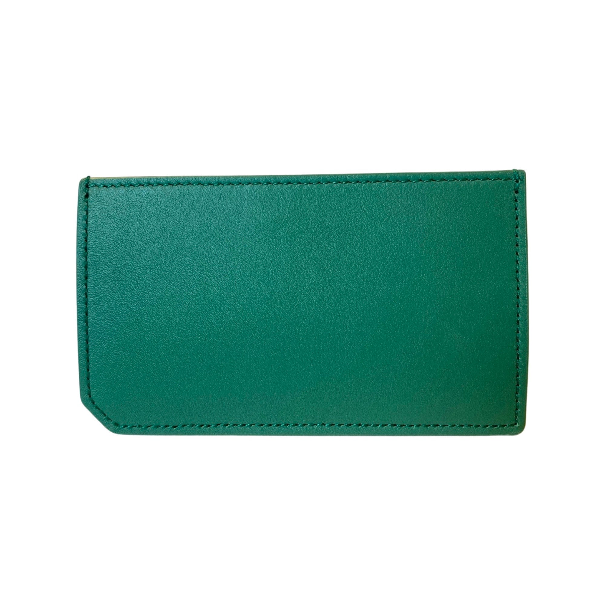 Saint Laurent Puffer Green Canvas Clutch and Card Holder