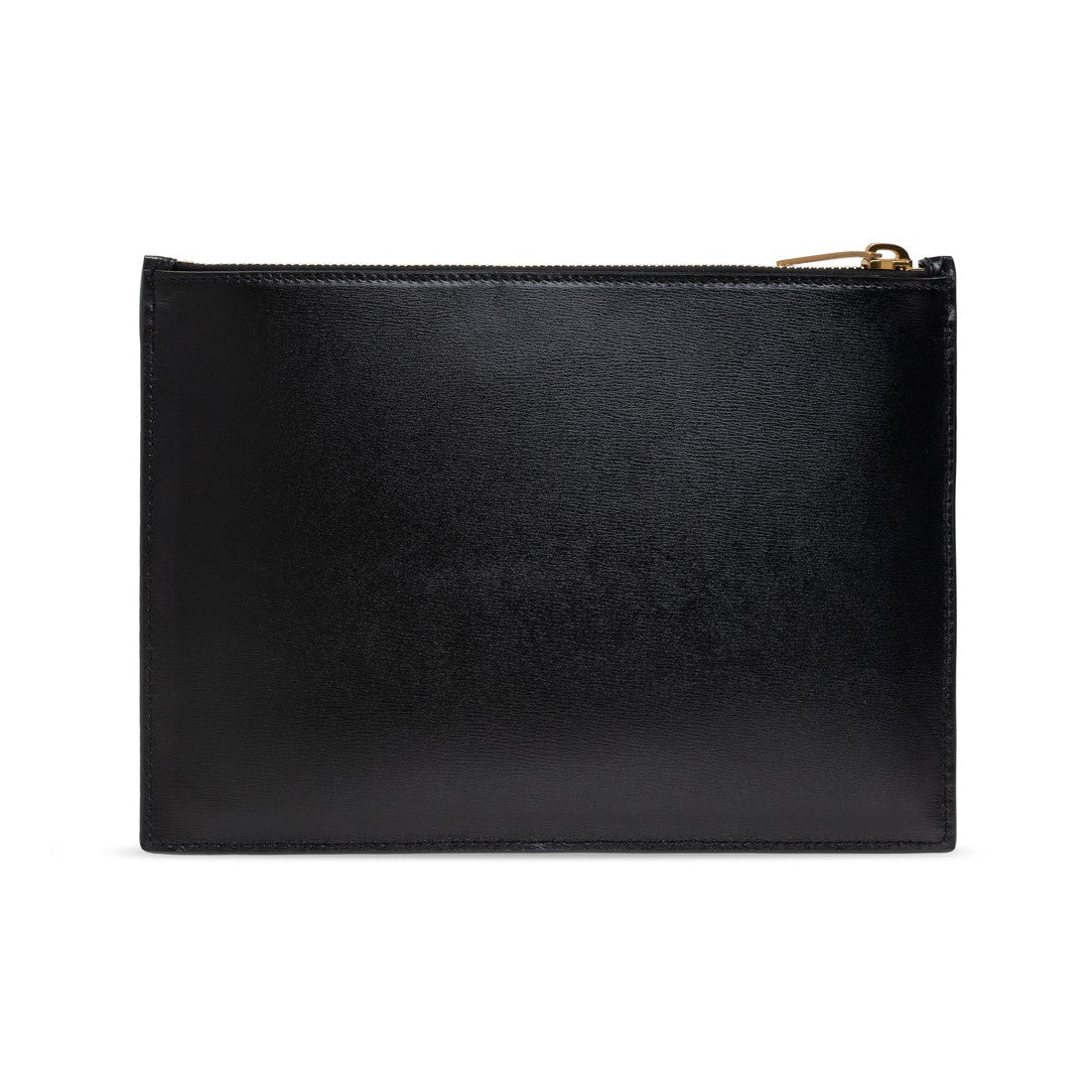 Saint Laurent Rattan Black Leather Pouch Clutch Bag