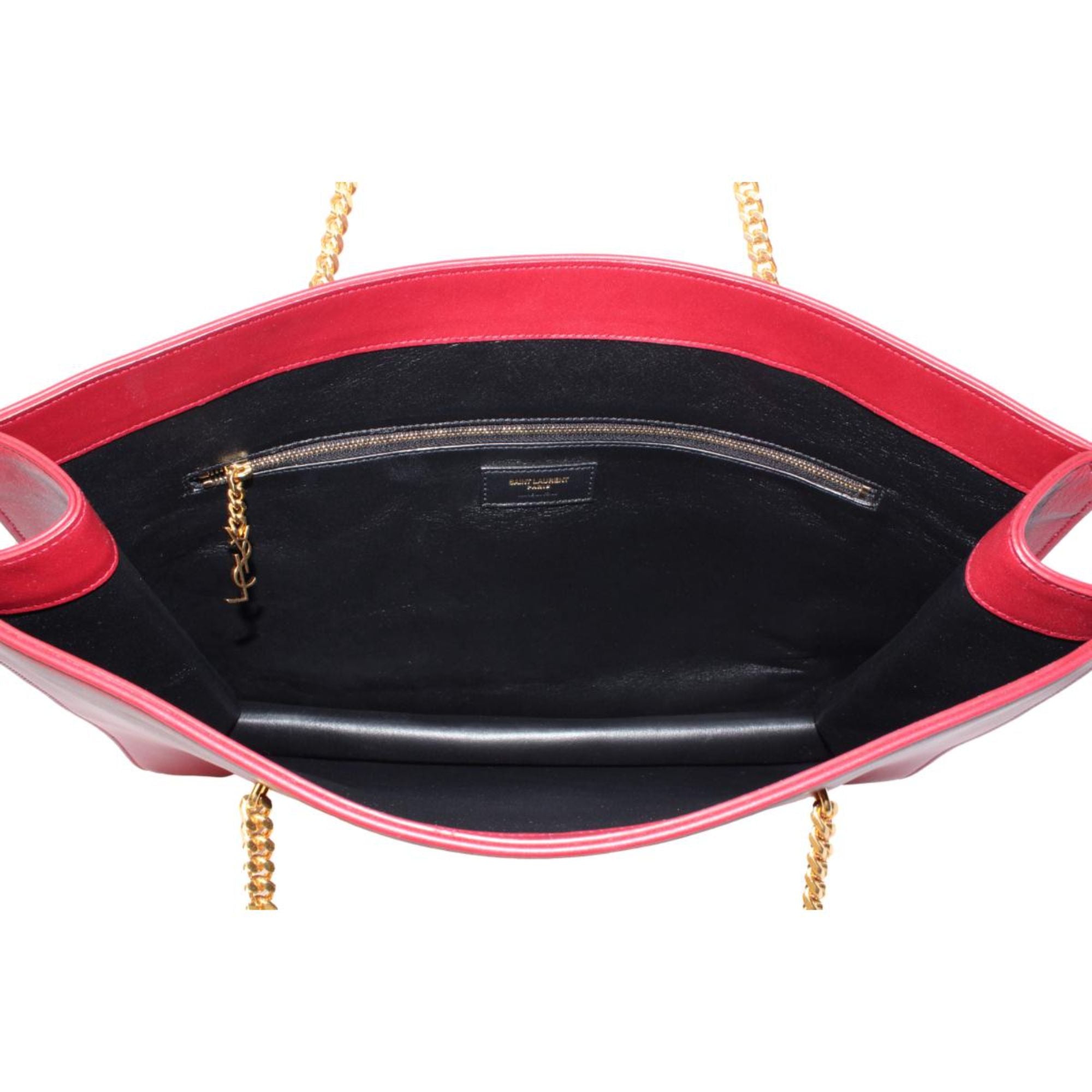 Saint Laurent Siena Ultra Lux Red Leather Chain Shoulder Bag