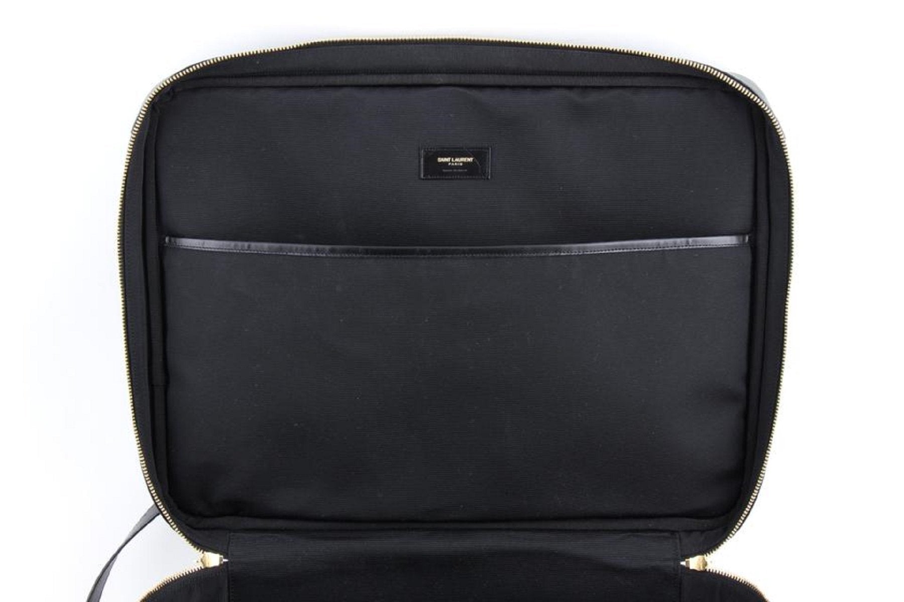 Saint Laurent Toile Classic Monogram Rodeo Dark Brown Large Luggage Case