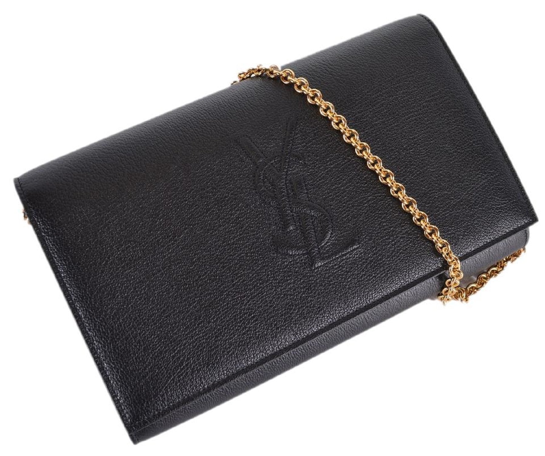 Saint Laurent YSL Belle de Jour Wallet on Chain Black Leather Bag