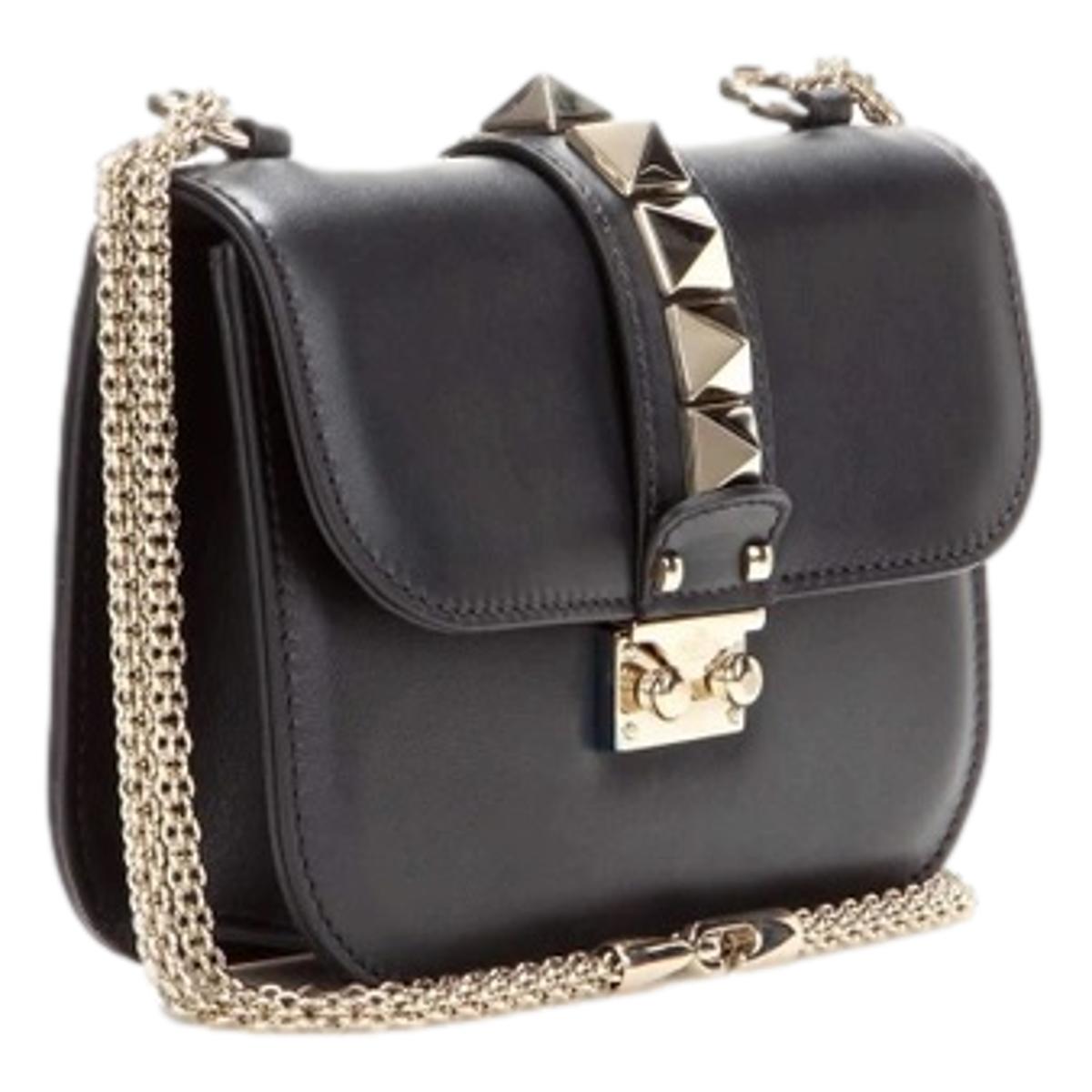 Valentino Garavani Medium Lock Studded Leather Nero