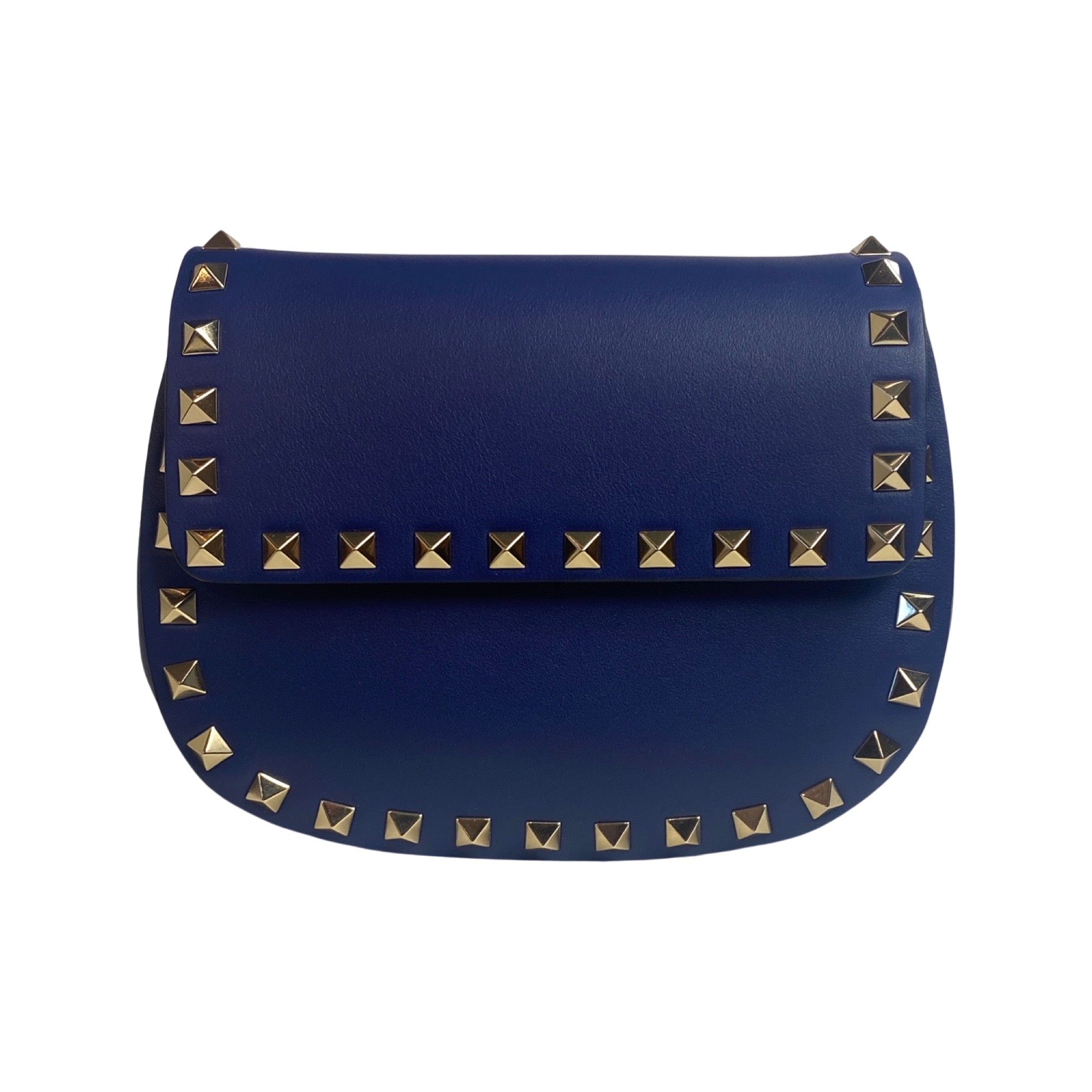 Valentino Garavani Rockstud Blue Smooth Leather Crossbody