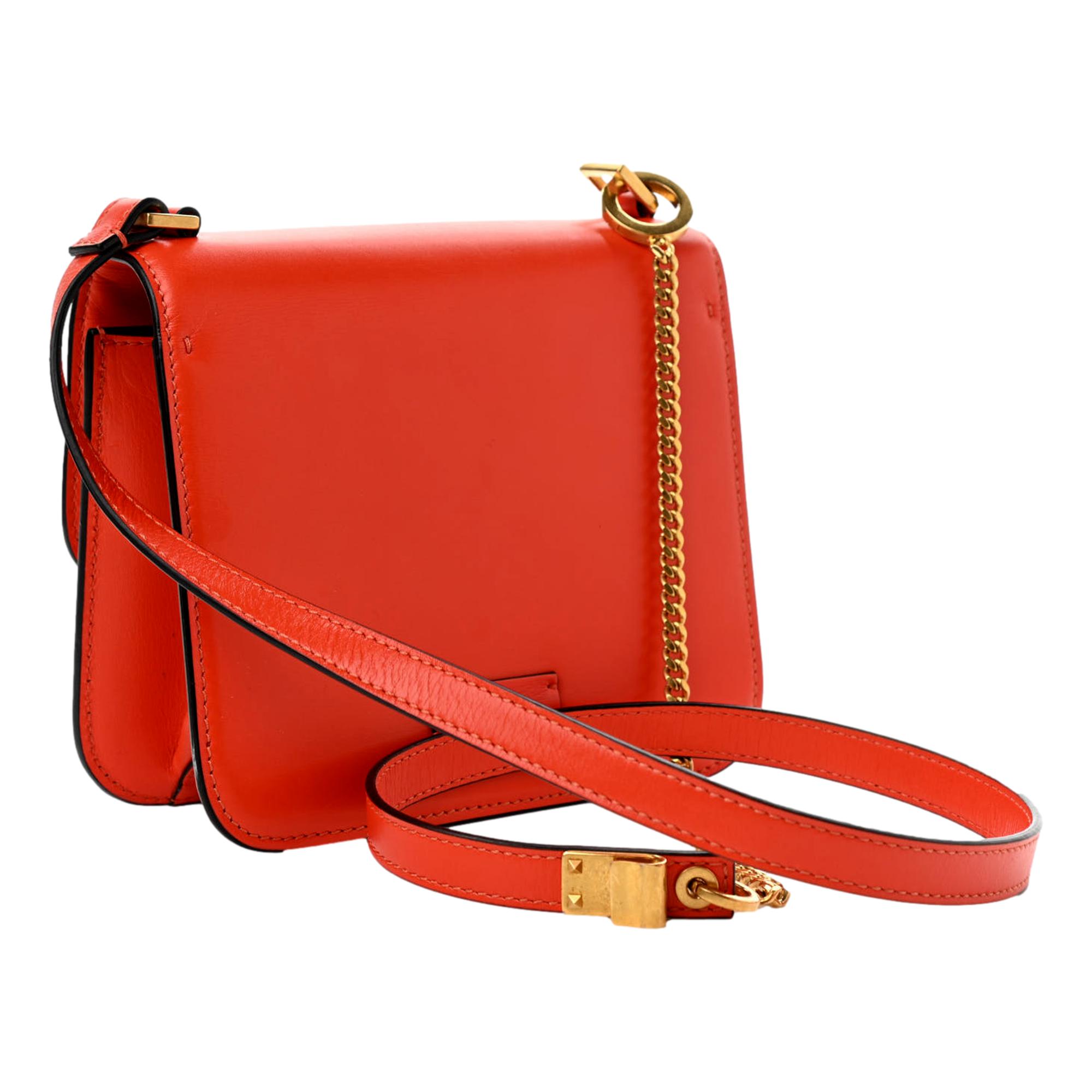 Valentino Garavani V Sling 2 Way Orange Crossbody Bag