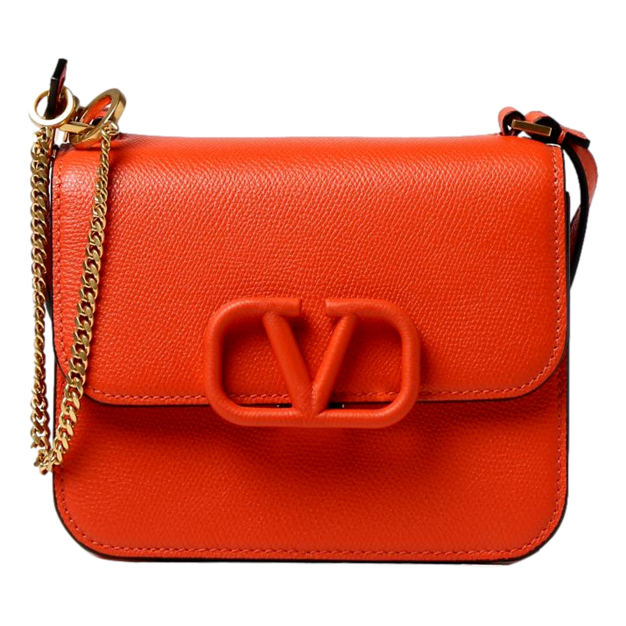 Valentino Garavani V Sling 2 Way Orange Crossbody Bag