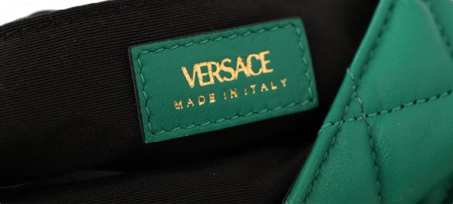 Versace La Medusa Quilted Emerald Green Lambskin Leather Bag