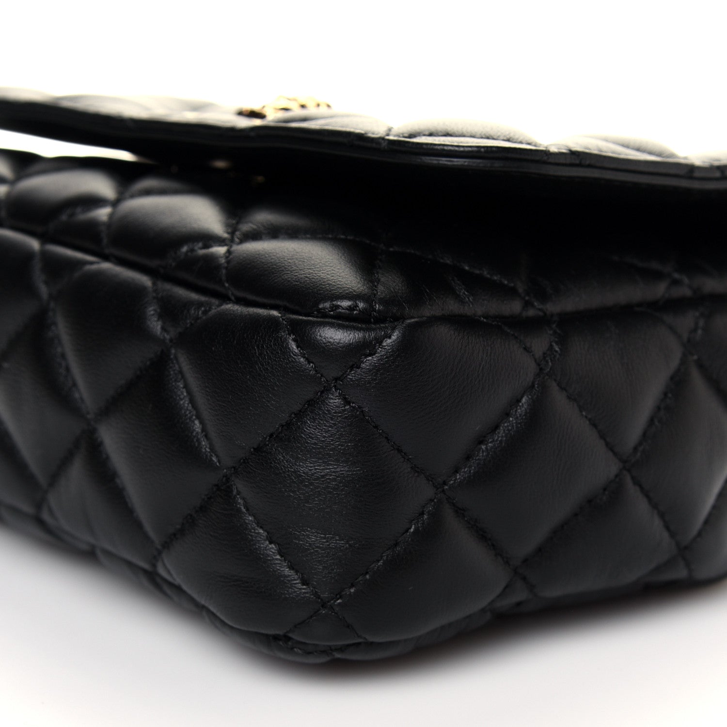 Versace Medusa Nappa Quilted Black Leather Chain Crossbody